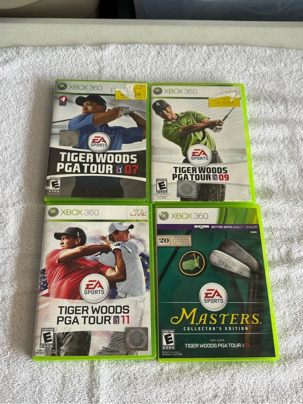 Xbox 360 Tiger Woods PGA Tour 07, 09, 11, 13 games lot